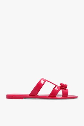 サンダル・ミュール FERRAGAMO SLIPPER (01J325779975M COTTONCANDY) Ferragamo Mikela slipper in black leather | 01E3840759952005